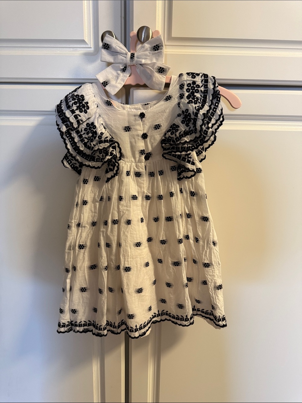 Jason Wu White Dress with Black Embroidered Details